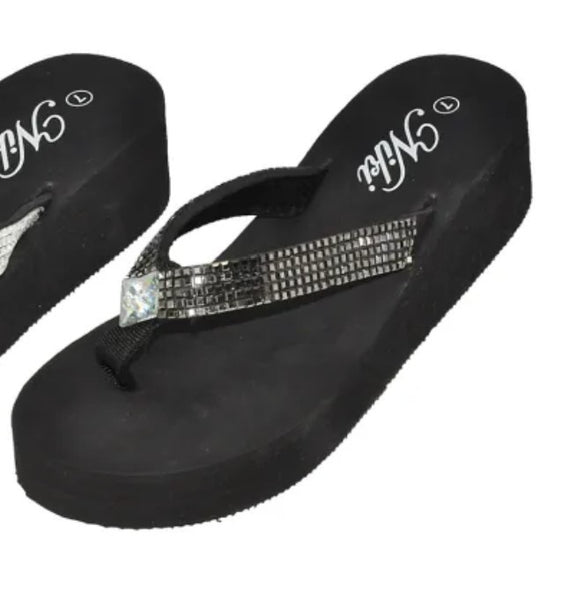 NIKI WOMEN'S SANDALS Bling Flip Flops Toe Thong New! 3018 DC.