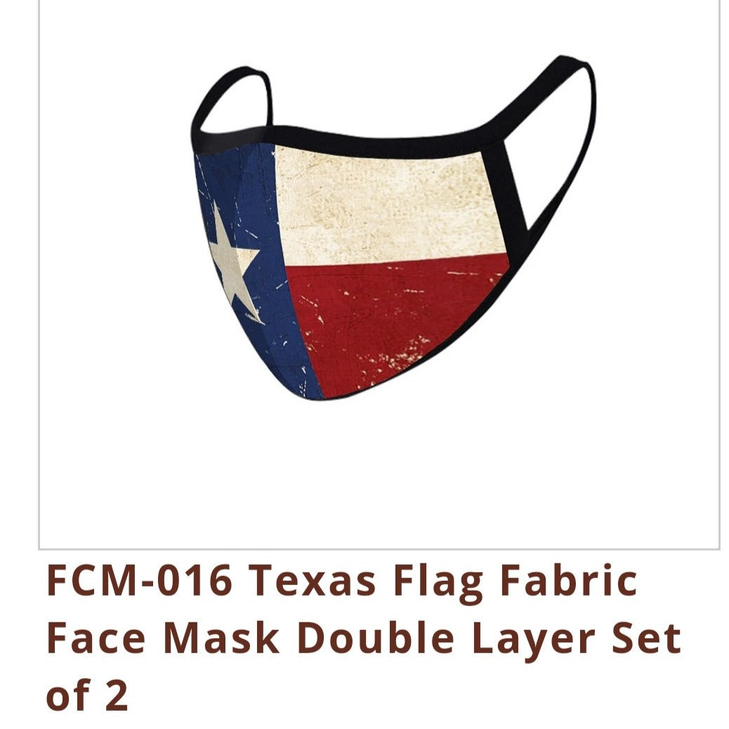 FASHION FACE MASK Washable Reusable Montana West Style Texas Flag.