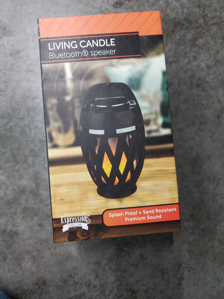 New Living Candle Bluetooth Speake -splash proof - great sound.