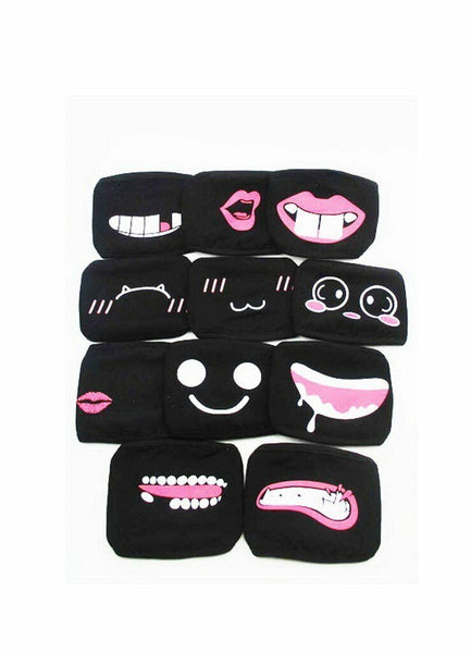 FASHION FACE MASK  - Washable - Reusable - Funny Face Styles 100% Cotton New!