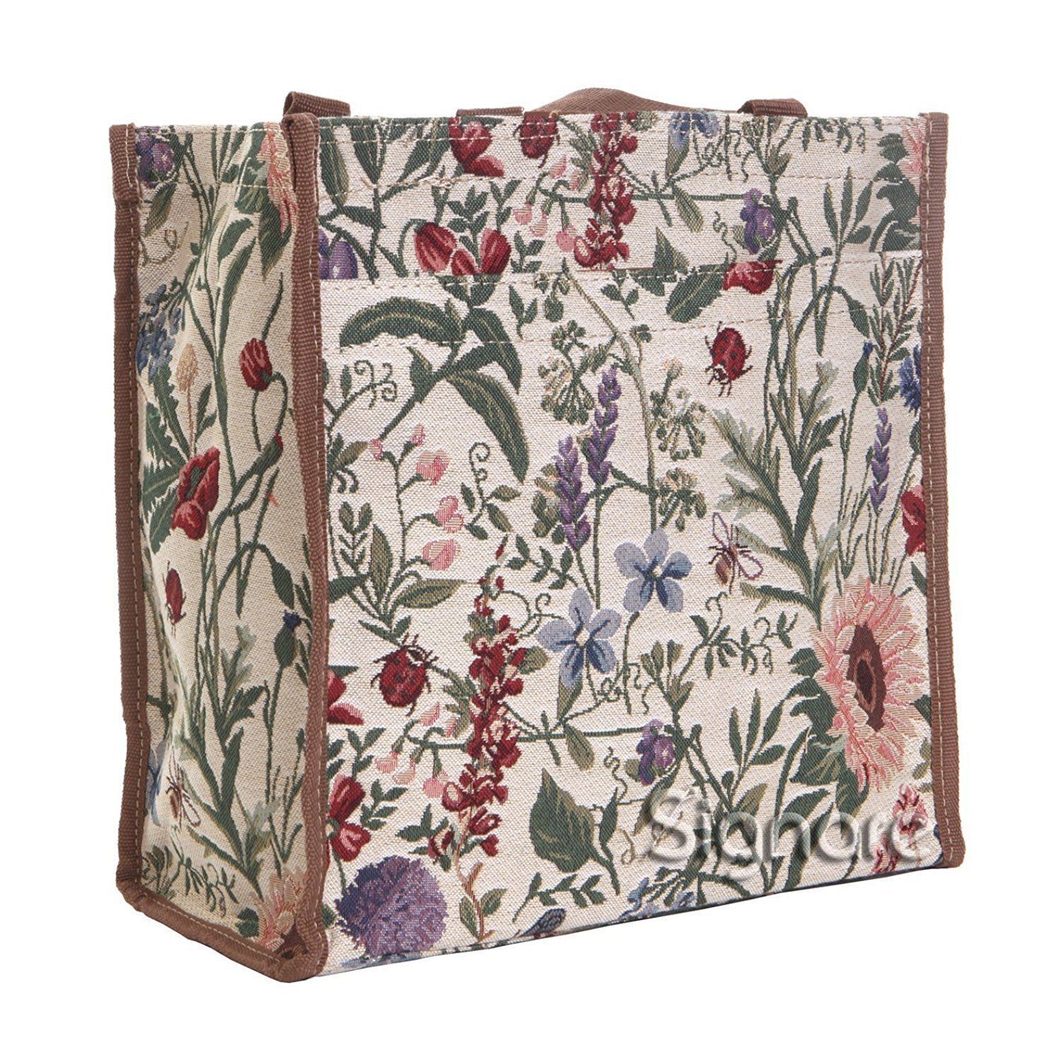 Signare Womens Fashion Tapestry Shopper Bag Shoulder Bag Morning Garden Design