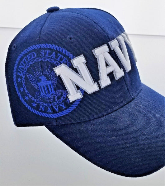 NEW! US NAVY USN RETIRED ROUND SHADOW BALL CAP HAT NAVY Variety to Choose From