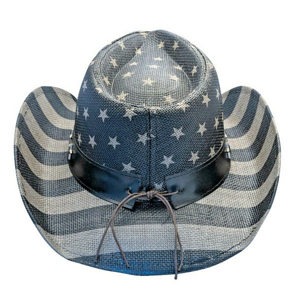 Freedom Star American Flag Western Hat USA Navy and Gray NWT FREE Shipping!