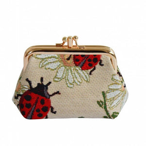 Signare Lady Bug / Lady Bird   Double Section Coin Frame Purse Tapestry