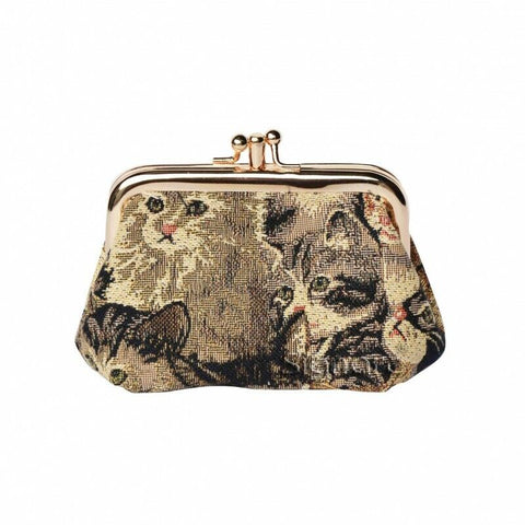 Signare CAT Double Section Coin Frame Purse Tapestry