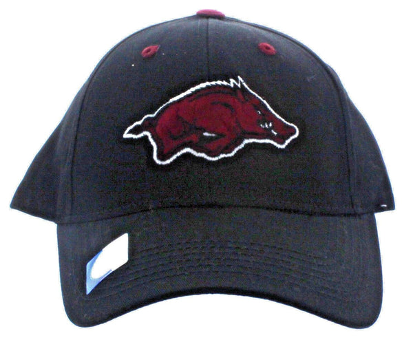 NCAA RAZORBACK Embroidered Logo Ball Cap RED / BK / OR GREY Cotton NWT Free Ship