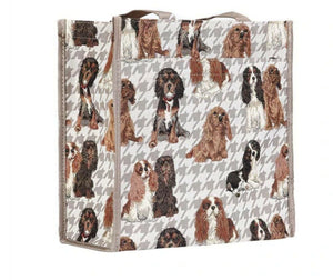 Signare Womens Tapestry Shopper Bag Shoulder Bag Cavalier King Charles Spaniel