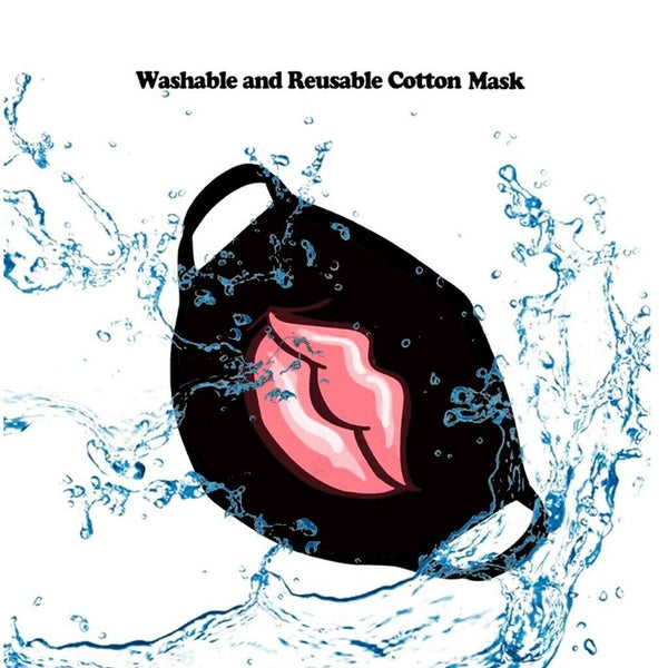 FASHION FACE MASK  - Washable - Reusable -Montana West Cotton Mask Lips