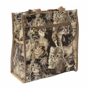 Signare Womens Fashion Tapestry Shopper Bag Shoulder Bag Shopper Cat Design