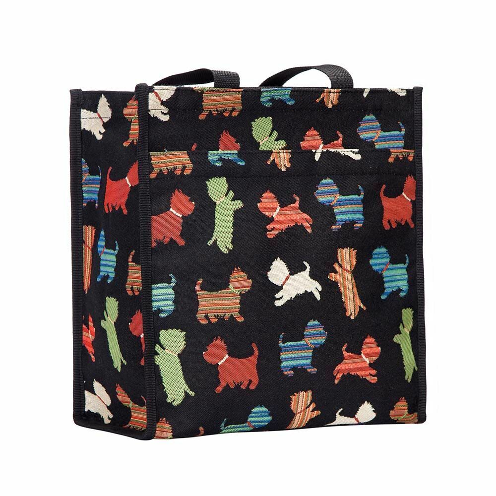 Signare Womens Fashion Tapestry Shopper Bag Scottie Dog Design NWT