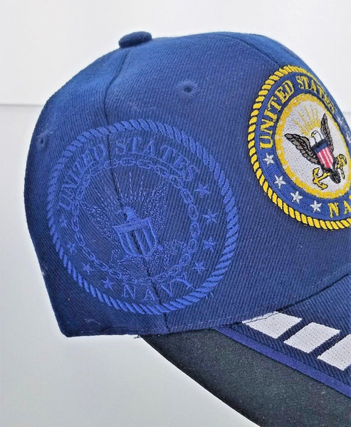 NEW! US NAVY USN RETIRED ROUND SHADOW BALL CAP HAT NAVY Variety to Choose From