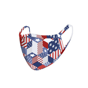 SFCM-017 American Bling 1 Pc Pack US Flag Fabric Double Layer Fashion Mask.
