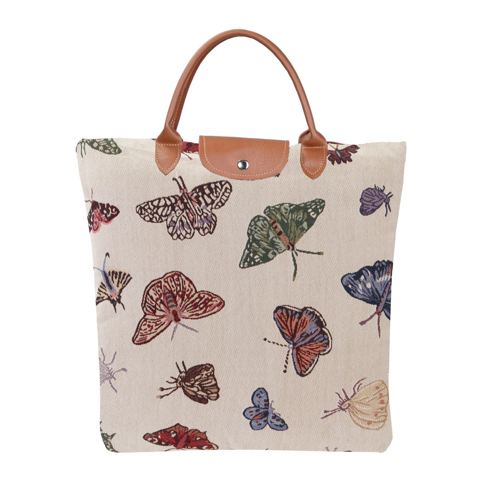 Tapestry BUTTERFLY FOLDAWAY GROCERY SHOPPING BAG.