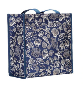 Signare Womens Fashion Tapestry Shopper Bag SEA SHELLS Design.