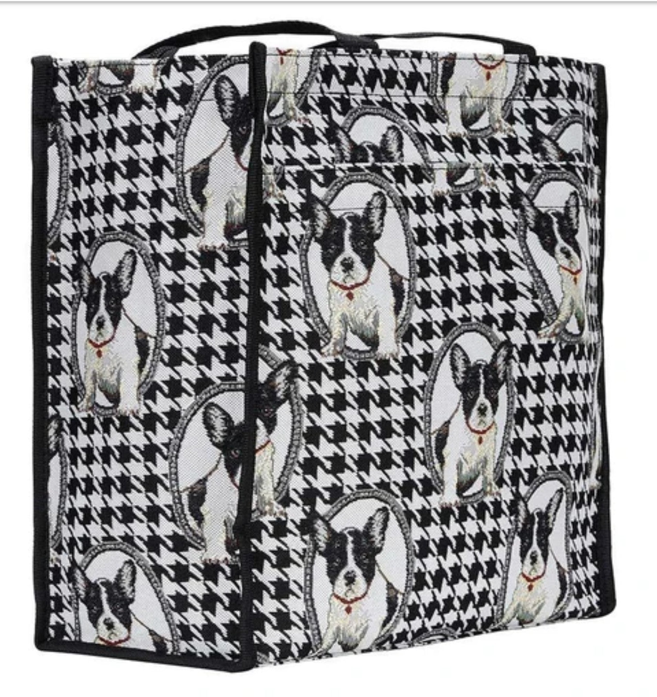 Signare Womens Fashion Tapestry Shopper Bag Shoulder Bag French Bulldogs Design.