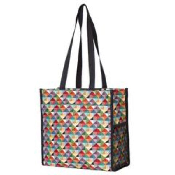 Signare Womens Fashion Tapestry Shopper Bag Multi-Triangle.