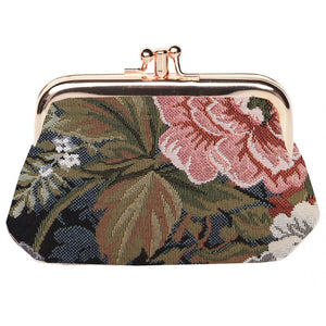 Signare PEONY Double Section Coin Frame Purse Tapestry.