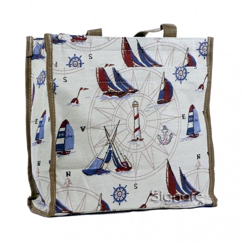 Signare Womens Fashion Tapestry Shopper Bag Shoulder Bag Yacht.